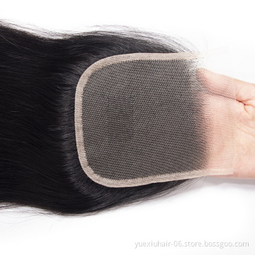 High Density Customized Transparent Lace Closure Cuticle Aligned Hair 180% Density Transparent Lace Closure Vendors